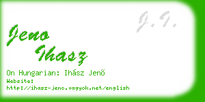 jeno ihasz business card